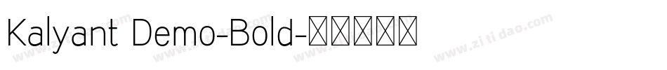 Kalyant Demo-Bold字体转换